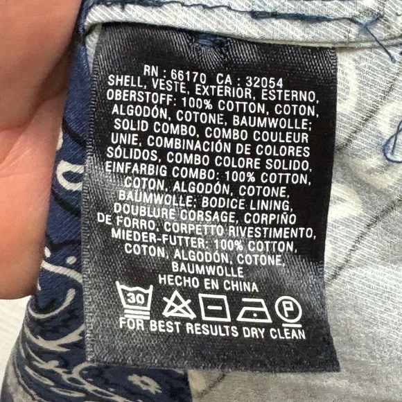 Anthropologie Holding Horses Bandana Paisley Midi Dress Blue Size 16 - Picture 10 of 10